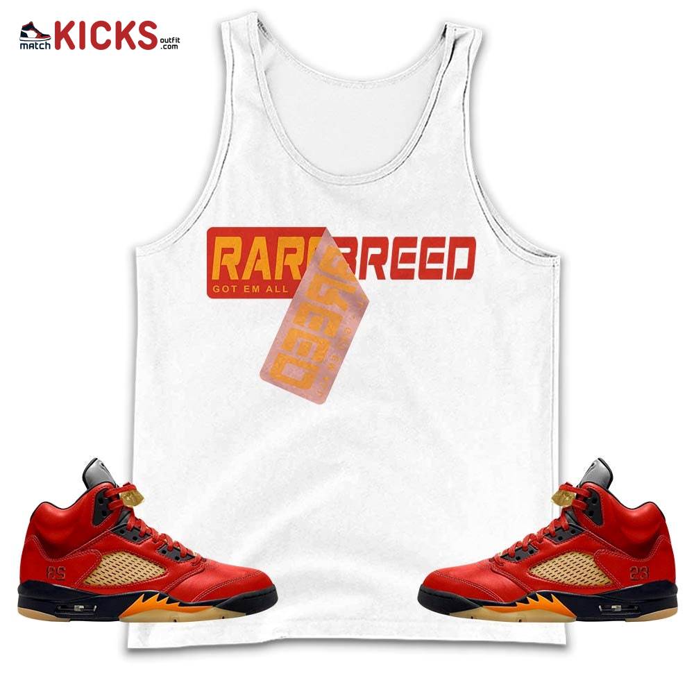 Rare Breed Sticker Sneaker Shirt Match 5 Dunk On Mars, Jordan 5 Mars For Her MKO Tank Top