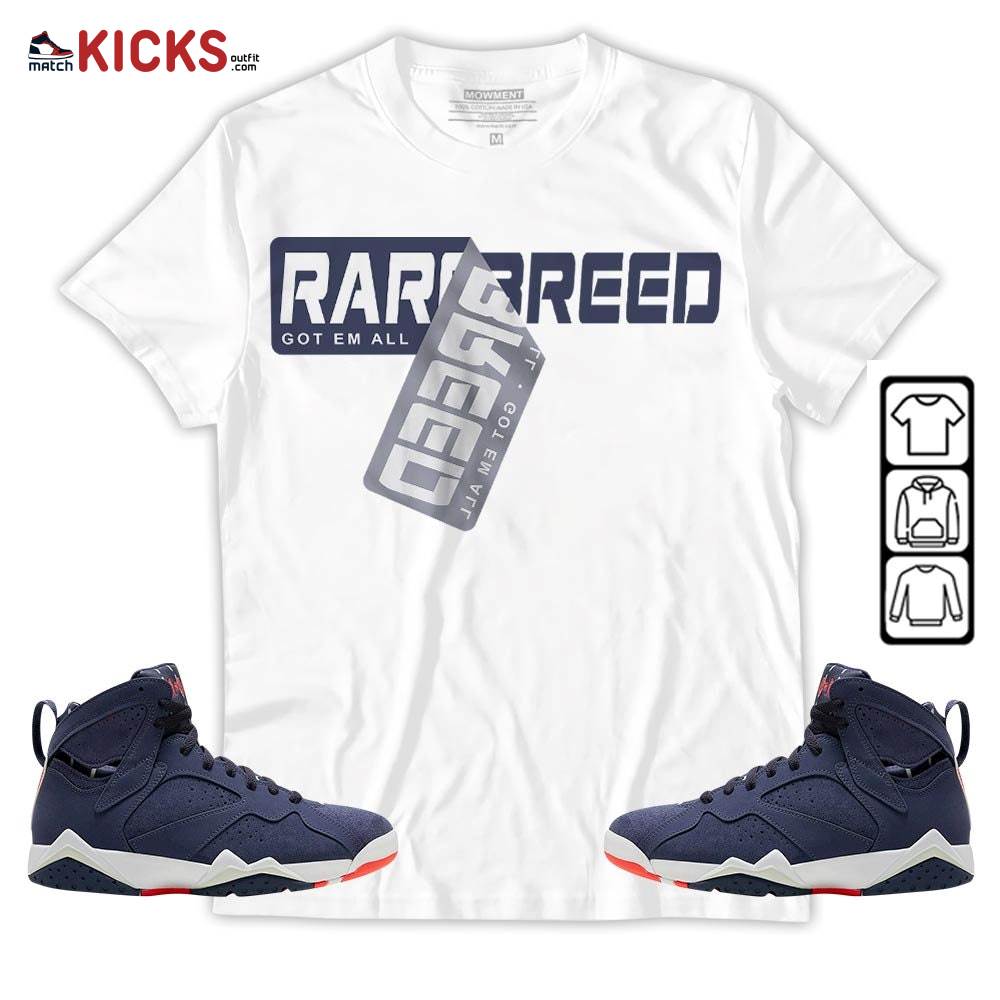 Rare Breed Sticker Sneaker Shirt Match 7 Neutral Indigo, Jordan 7 Quai 54 MKO T-Shirt