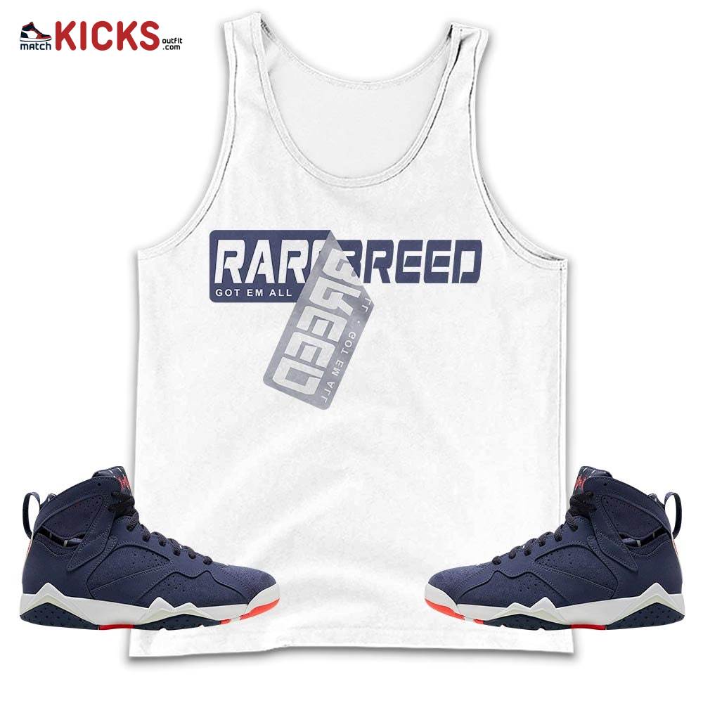 Rare Breed Sticker Sneaker Shirt Match 7 Neutral Indigo, Jordan 7 Quai 54 MKO Tank Top Rare Breed Sticker Sneaker Shirt Match 7 Neutral Indigo, Jordan 7 Quai 54 MKO Tank Top