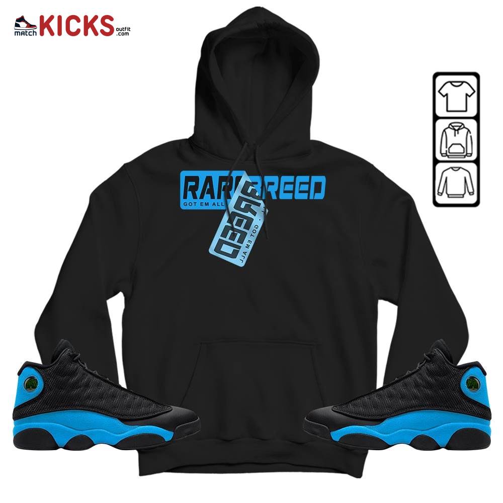 Rare Breed Sticker Sneaker Shirt Match Black University Blue 13s, Jordan 13 Black University Blue 2022 MKO Hoodie Rare Breed Sticker Sneaker Shirt Match Black University Blue 13s, Jordan 13 Black University Blue 2022 MKO Hoodie
