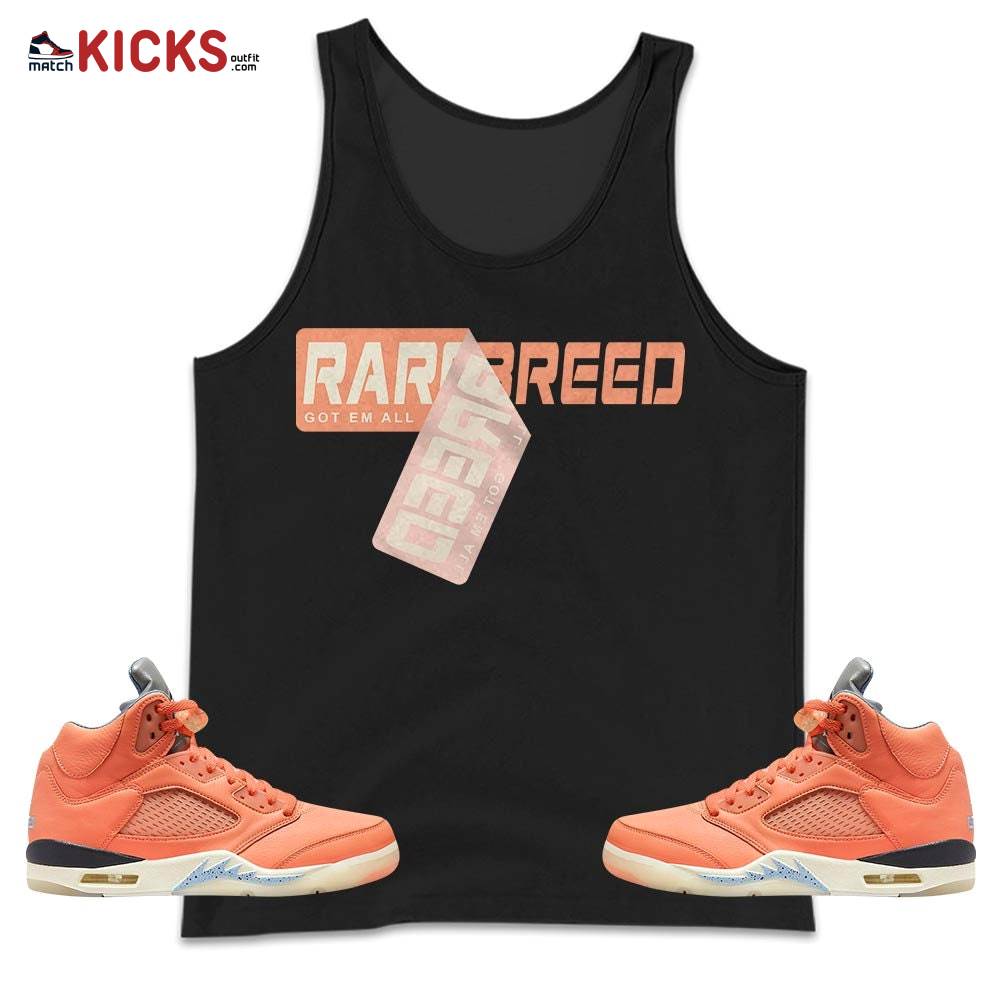 Rare Breed Sticker Sneaker Shirt Match Crimson Bliss 5s, Jordan 5 DJ Khaled Crimson Bliss MKO Tank Top