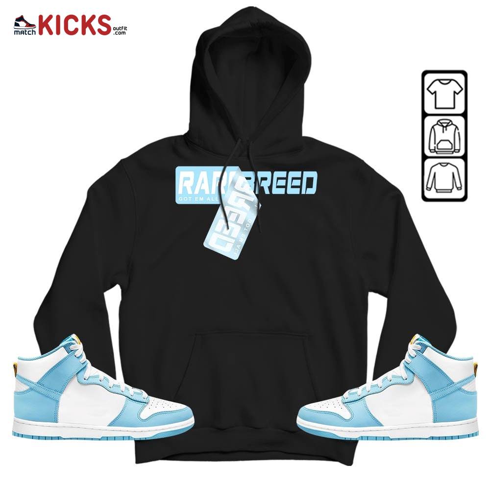 Rare Breed Sticker Sneaker Shirt Match Dunk High Blue Chill, Dunk High Homer Simpson MKO Hoodie Rare Breed Sticker Sneaker Shirt Match Dunk High Blue Chill, Dunk High Homer Simpson MKO Hoodie