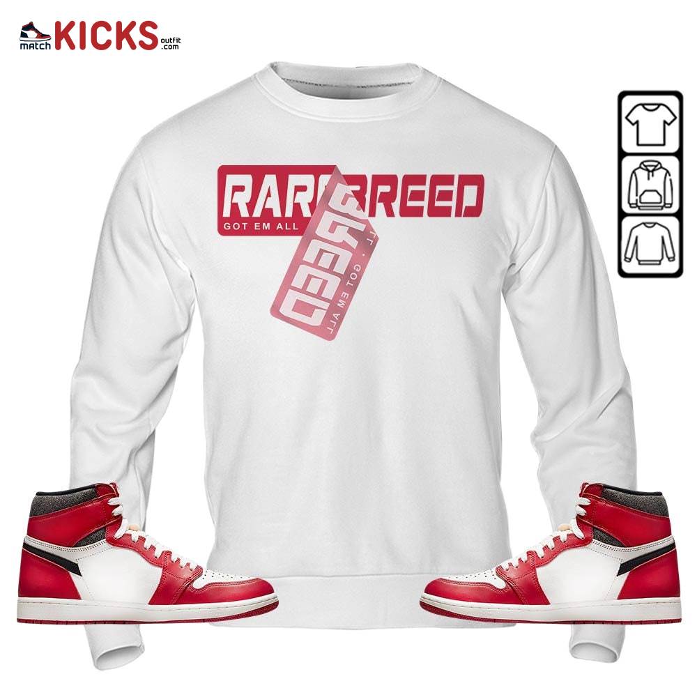 Rare Breed Sticker Sneaker Shirt Match High OG Chicago 1s, Jordan 1 Lost & Found Chicago MKO Sweatshirt Rare Breed Sticker Sneaker Shirt Match High OG Chicago 1s, Jordan 1 Lost & Found Chicago MKO Sweatshirt
