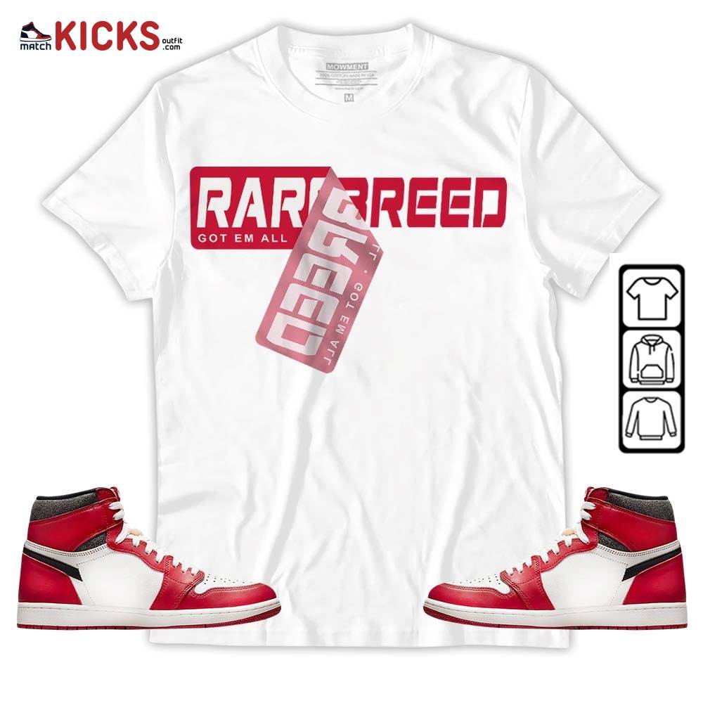 Rare Breed Sticker Sneaker Shirt Match High OG Chicago 1s, Jordan 1 Lost & Found Chicago MKO Sweatshirt