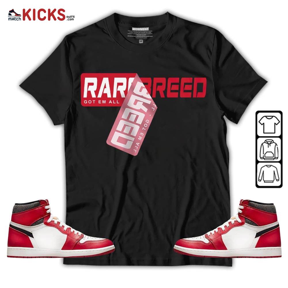 Rare Breed Sticker Sneaker Shirt Match High OG Chicago 1s, Jordan 1 Lost & Found Chicago MKO T-Shirt