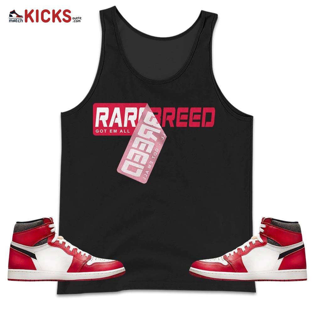 Rare Breed Sticker Sneaker Shirt Match High OG Chicago 1s, Jordan 1 Lost & Found Chicago MKO Tank Top