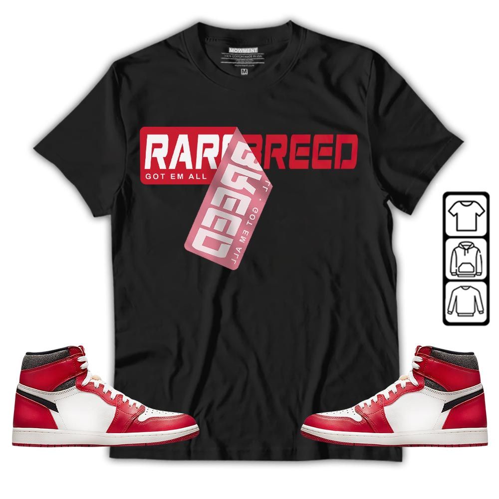 Rare Breed Sticker Sneaker Shirt Match High OG Chicago 1s, Jordan 1 Lost Found Chicago MKO T-Shirt