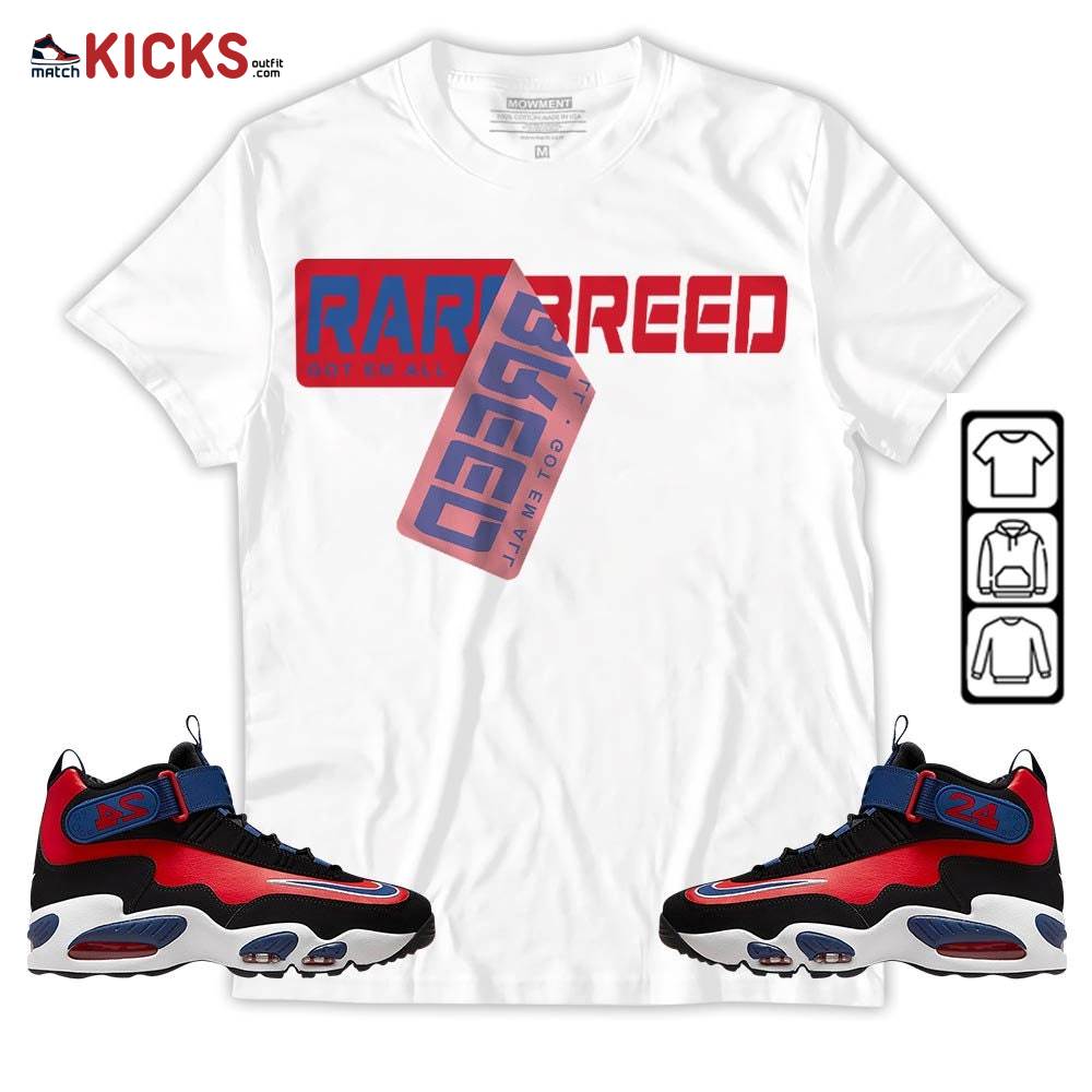 Rare Breed Sticker Sneaker Shirt Match Max 1 Navy Red Black, Air Griffey Max 1 Black Red Navy Blue MKO T-Shirt