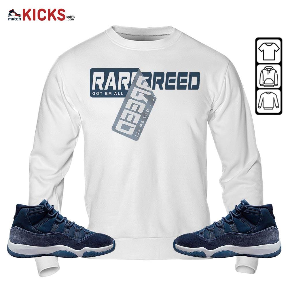 Rare Breed Sticker Sneaker Shirt Match Midnight Navy 11s, Jordan 11 Retro Midnight Navy MKO Sweatshirt Rare Breed Sticker Sneaker Shirt Match Midnight Navy 11s, Jordan 11 Retro Midnight Navy MKO Sweatshirt