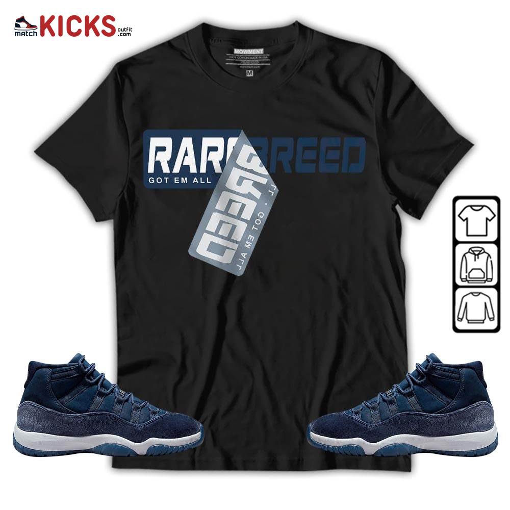 Rare Breed Sticker Sneaker Shirt Match Midnight Navy 11s, Jordan 11 Retro Midnight Navy MKO T-Shirt