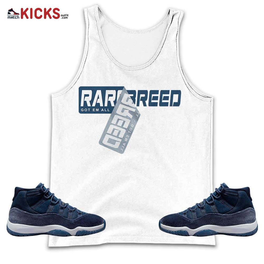 Rare Breed Sticker Sneaker Shirt Match Midnight Navy 11s, Jordan 11 Retro Midnight Navy MKO Tank Top Rare Breed Sticker Sneaker Shirt Match Midnight Navy 11s, Jordan 11 Retro Midnight Navy MKO Tank Top