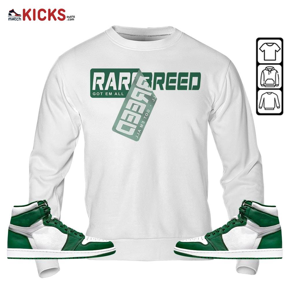 Rare Breed Sticker Sneaker Shirt Match OG Gorge Green 1s, Jordan 1 Retro High Gorge Green MKO Sweatshirt Rare Breed Sticker Sneaker Shirt Match OG Gorge Green 1s, Jordan 1 Retro High Gorge Green MKO Sweatshirt