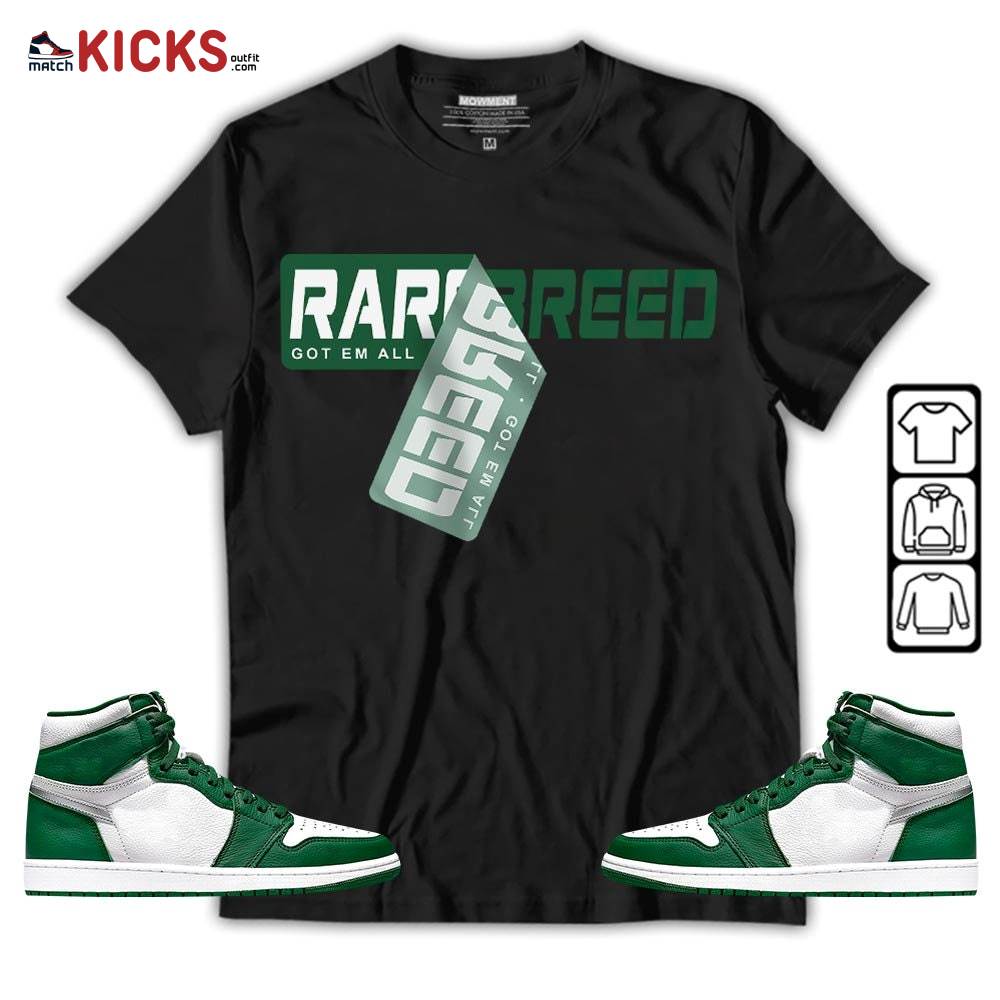 Rare Breed Sticker Sneaker Shirt Match OG Gorge Green 1s, Jordan 1 Retro High Gorge Green MKO T-Shirt