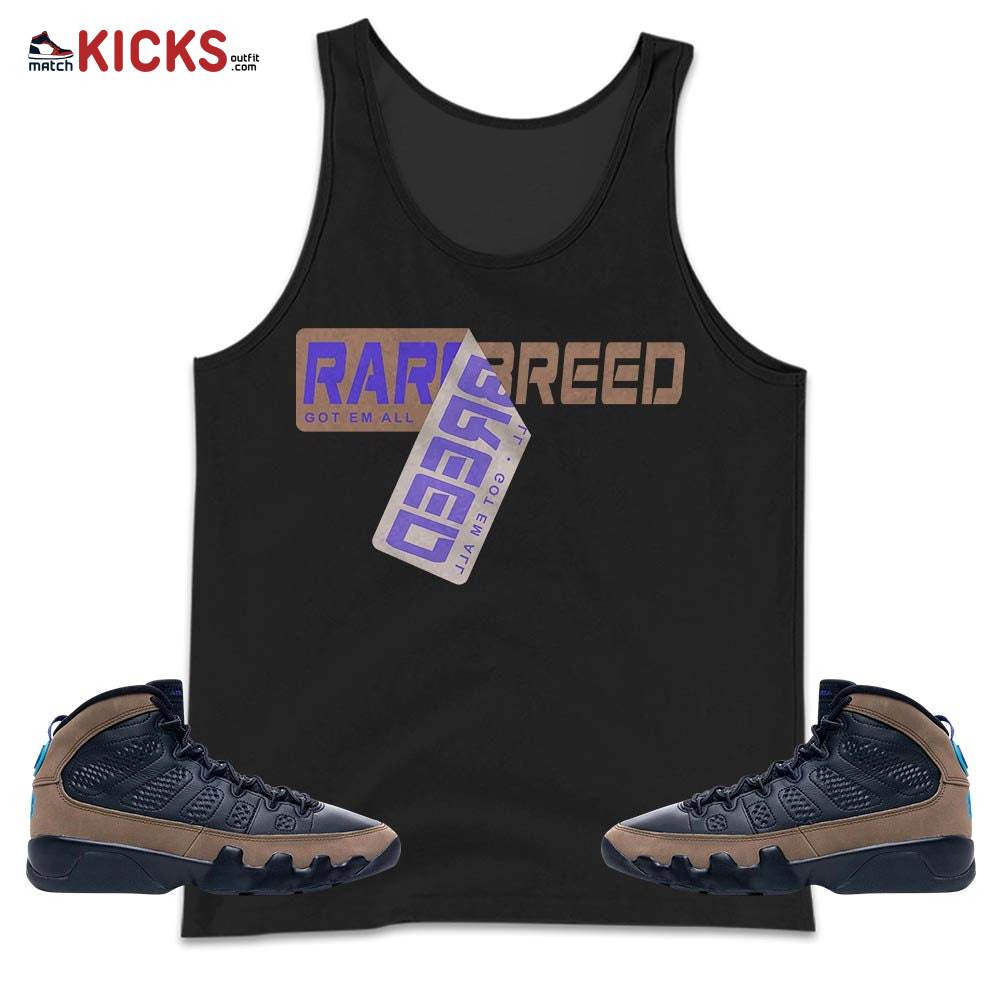 Rare Breed Sticker Sneaker Shirt Match Olive Concord 9s, Jordan 9 Olive Concord MKO Tank Top
