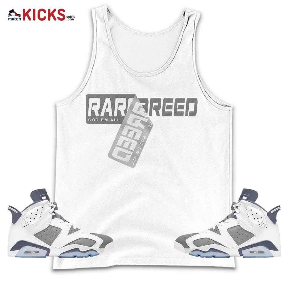 Rare Breed Sticker Sneaker Shirt Match Retro Cool Grey 6s, Jordan 6 Cool Grey MKO Tank Top Rare Breed Sticker Sneaker Shirt Match Retro Cool Grey 6s, Jordan 6 Cool Grey MKO Tank Top