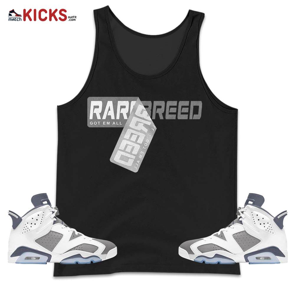 Rare Breed Sticker Sneaker Shirt Match Retro Cool Grey 6s, Jordan 6 Cool Grey MKO Tank Top