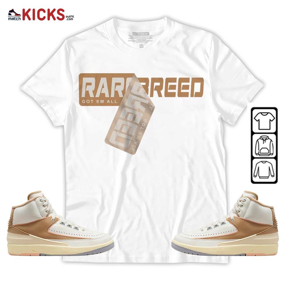 Rare Breed Sticker Sneaker Shirt Match Retro Craft 2s, Jordan 2 Craft MKO Sweatshirt