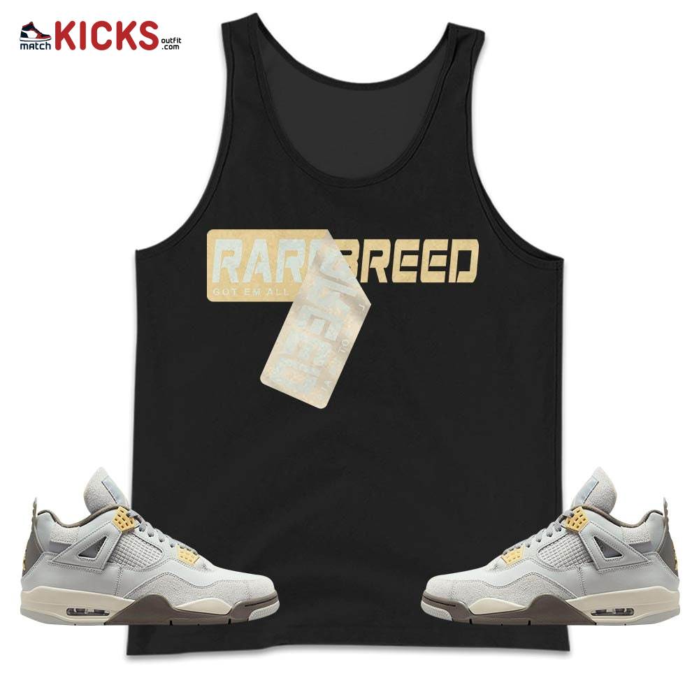 Rare Breed Sticker Sneaker Shirt Match Retro Craft 4s, Jordan 4 Craft Photon Dust MKO Tank Top