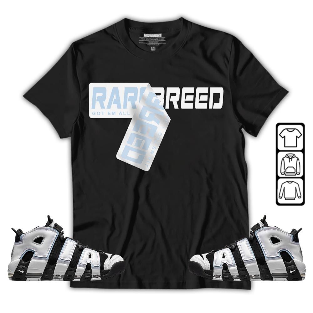 Rare Breed Sticker Sneaker Shirt Match Uptempo Cobalt Bliss, Air More Uptempo Cobalt Bliss MKO Sweatshirt