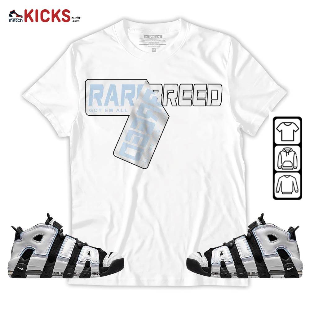 Rare Breed Sticker Sneaker Shirt Match Uptempo Cobalt Bliss, Air More Uptempo Cobalt Bliss MKO T-Shirt