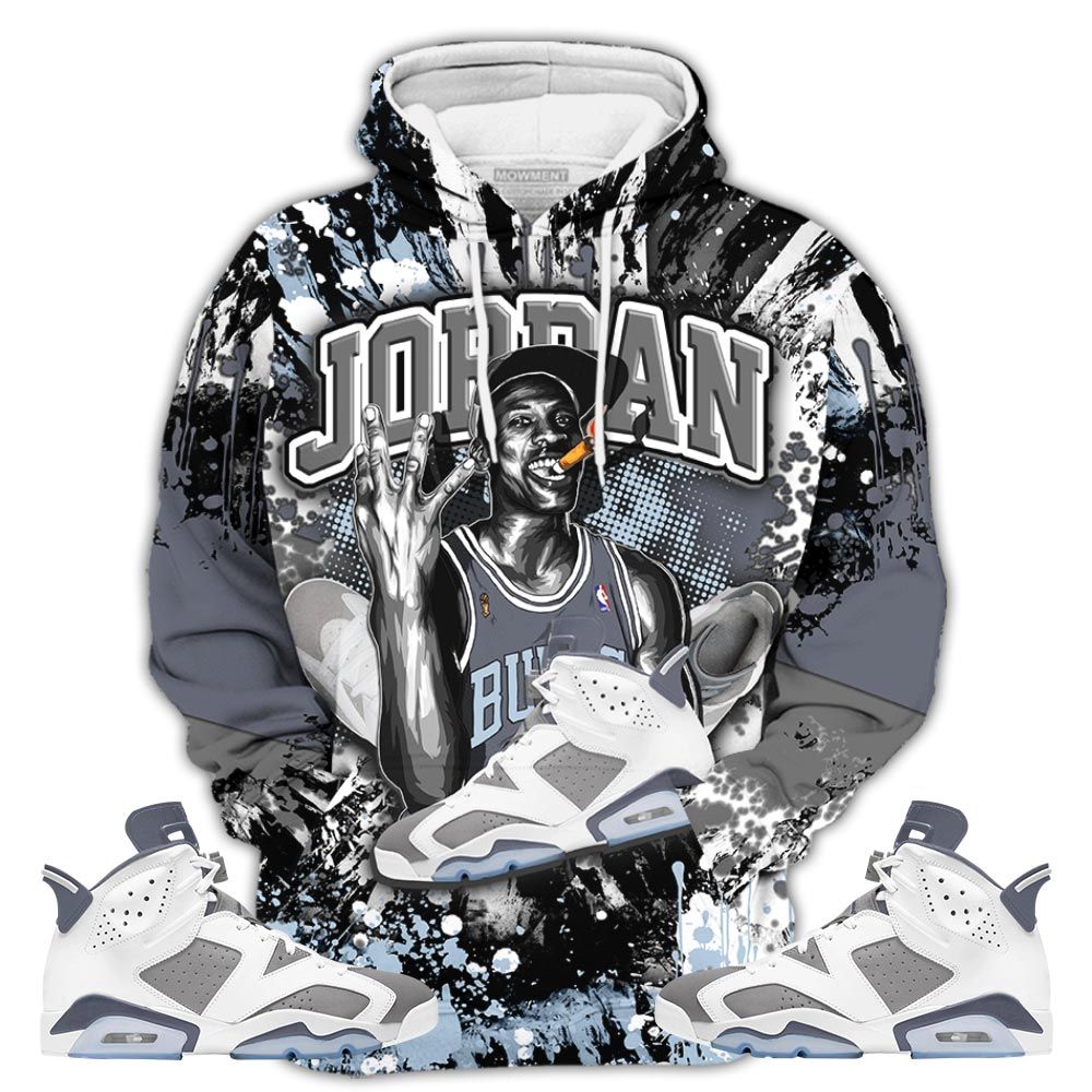 Rb01Hd Jordan 23M Sneaker Shirt Match Retro Cool Grey 6S, Jordan 6 Cool Grey Hoodie Sweatshirt Tee All Over Print MKO Shirt