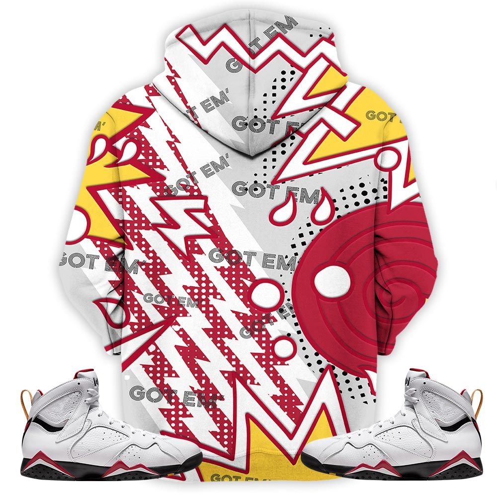 Retro Vintage 90S Sneaker Shirt Match Cardinal 7S, Jordan 7 Retro Cardinal Hoodie Sweatshirt Tee All Over Print MKO Shirt