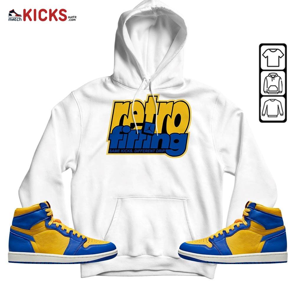 Retrofitting Got Em Sneaker Shirt Match 2023 Laney 1s, Jordan 1 Retro High Laney MKO Hoodie