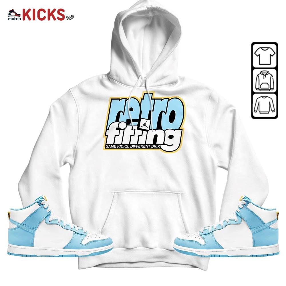 Retrofitting Got Em Sneaker Shirt Match Dunk High Blue Chill, Dunk High Homer Simpson MKO T-Shirt Retrofitting Got Em Sneaker Shirt Match Dunk High Blue Chill, Dunk High Homer Simpson MKO T-Shirt