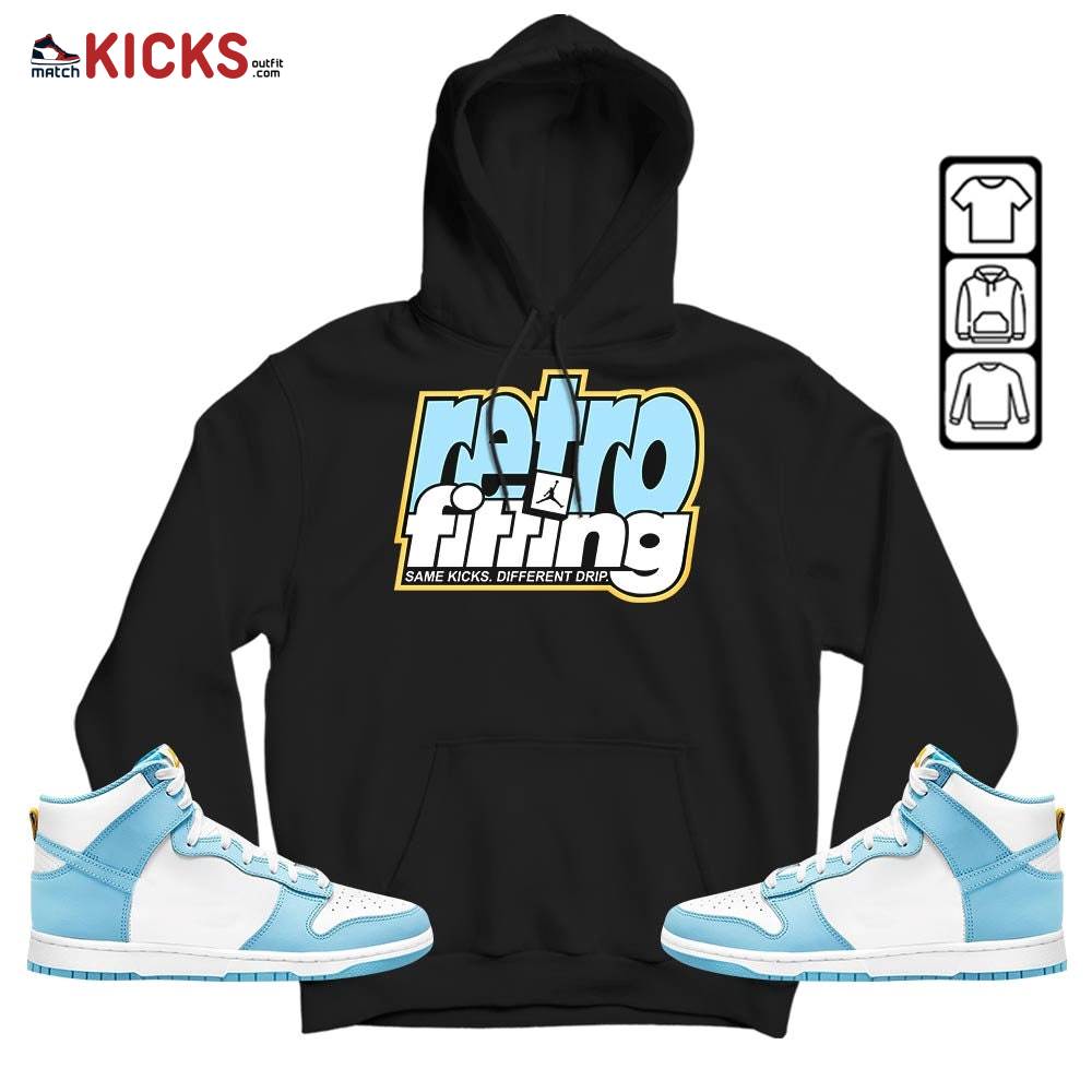 Retrofitting Got Em Sneaker Shirt Match Dunk High Blue Chill, Dunk High Homer Simpson MKO T-Shirt Retrofitting Got Em Sneaker Shirt Match Dunk High Blue Chill, Dunk High Homer Simpson MKO T-Shirt