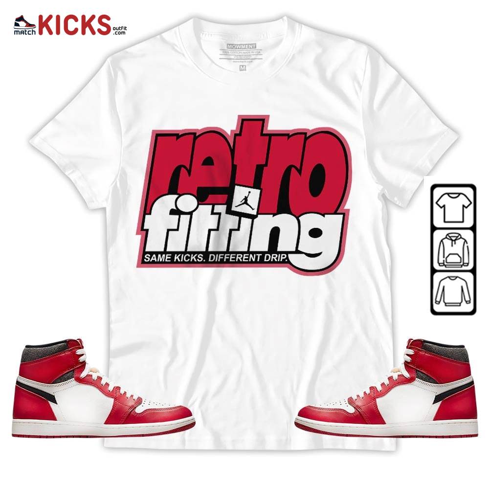 Retrofitting Got Em Sneaker Shirt Match High OG Chicago 1s, Jordan 1 Lost & Found Chicago MKO Sweatshirt