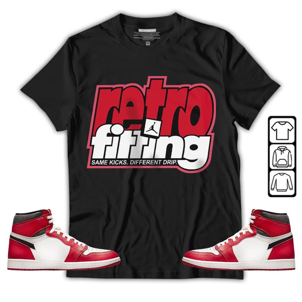 Retrofitting Got Em Sneaker Shirt Match High OG Chicago 1s, Jordan 1 Lost Found Chicago MKO T-Shirt Retrofitting Got Em Sneaker Shirt Match High OG Chicago 1s, Jordan 1 Lost Found Chicago MKO T-Shirt
