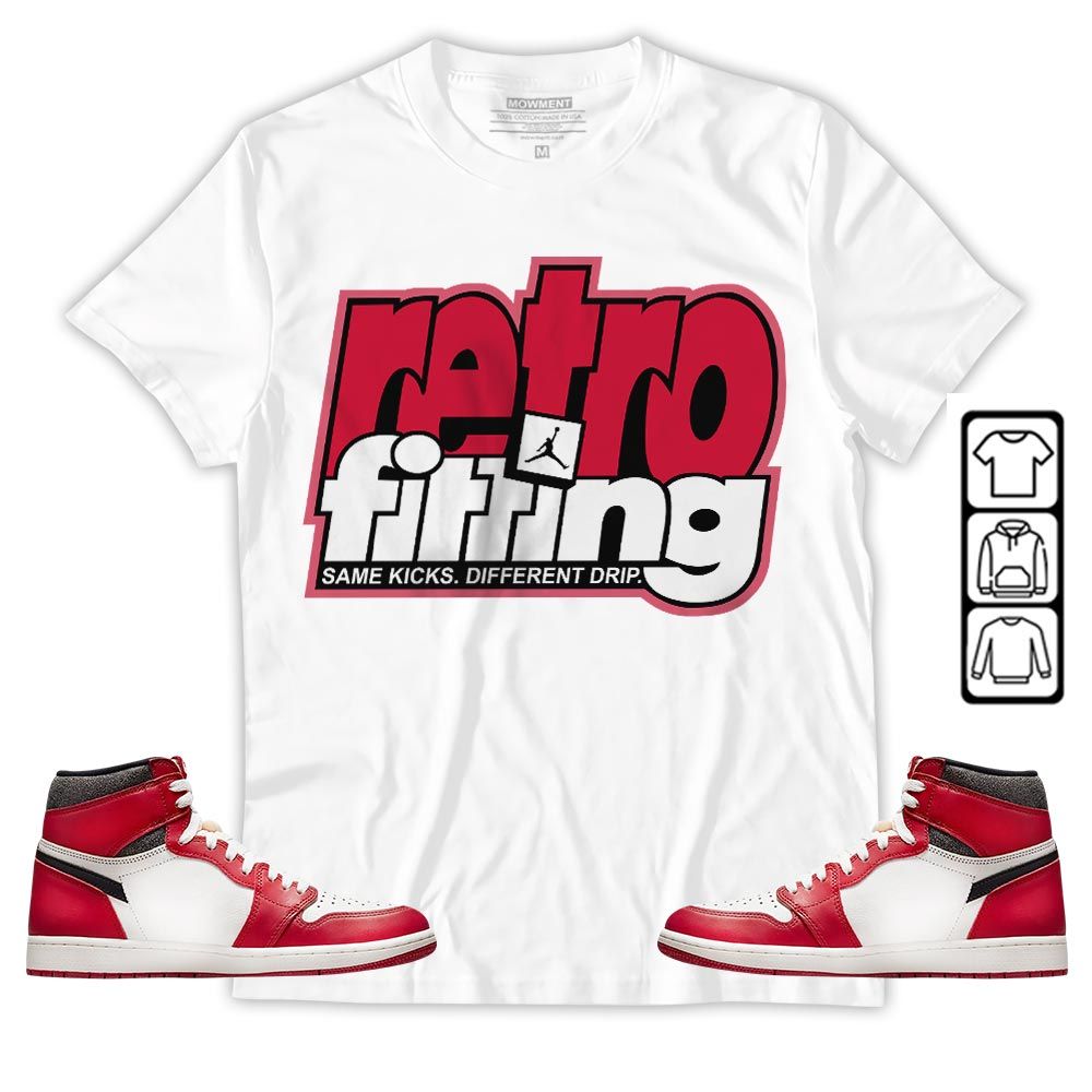 Retrofitting Got Em Sneaker Shirt Match High OG Chicago 1s, Jordan 1 Lost Found Chicago MKO T-Shirt Retrofitting Got Em Sneaker Shirt Match High OG Chicago 1s, Jordan 1 Lost Found Chicago MKO T-Shirt