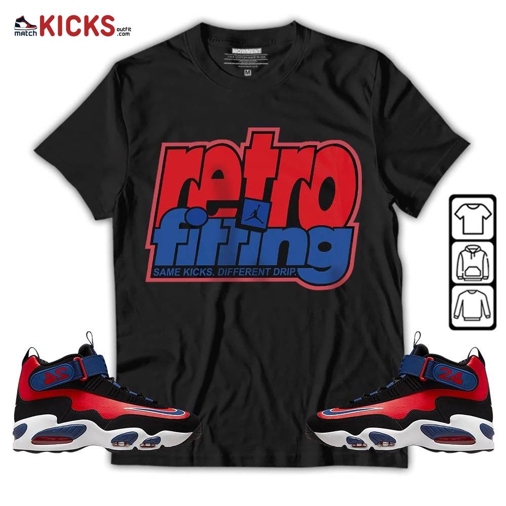 Retrofitting Got Em Sneaker Shirt Match Max 1 Navy Red Black, Air Griffey Max 1 Black Red Navy Blue MKO T-Shirt Retrofitting Got Em Sneaker Shirt Match Max 1 Navy Red Black, Air Griffey Max 1 Black Red Navy Blue MKO T-Shirt