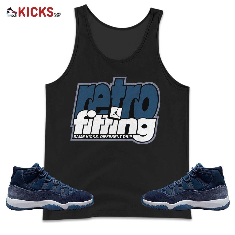 Retrofitting Got Em Sneaker Shirt Match Midnight Navy 11s, Jordan 11 Retro Midnight Navy MKO Tank Top