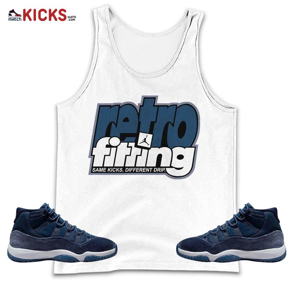 Retrofitting Got Em Sneaker Shirt Match Midnight Navy 11s, Jordan 11 Retro Midnight Navy MKO Tank Top Retrofitting Got Em Sneaker Shirt Match Midnight Navy 11s, Jordan 11 Retro Midnight Navy MKO Tank Top