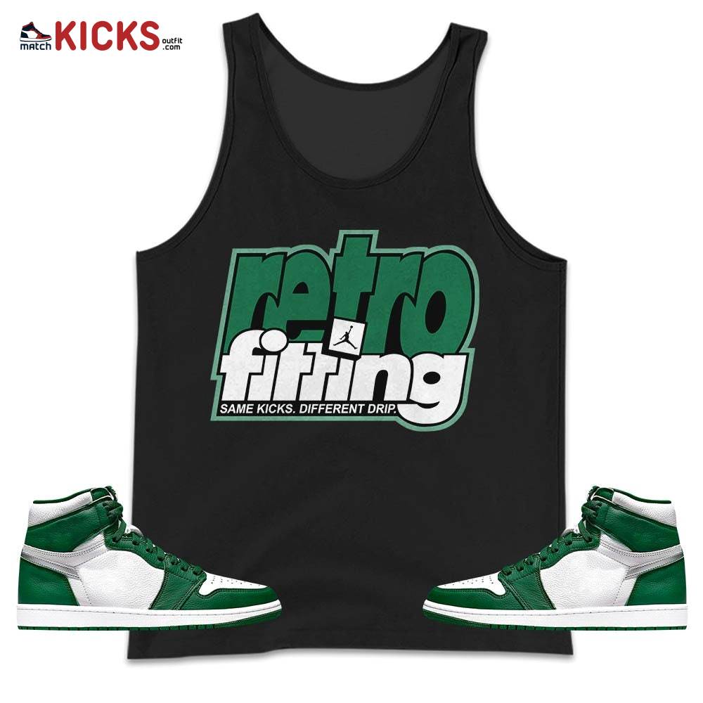 Retrofitting Got Em Sneaker Shirt Match OG Gorge Green 1s, Jordan 1 Retro High Gorge Green MKO Tank Top