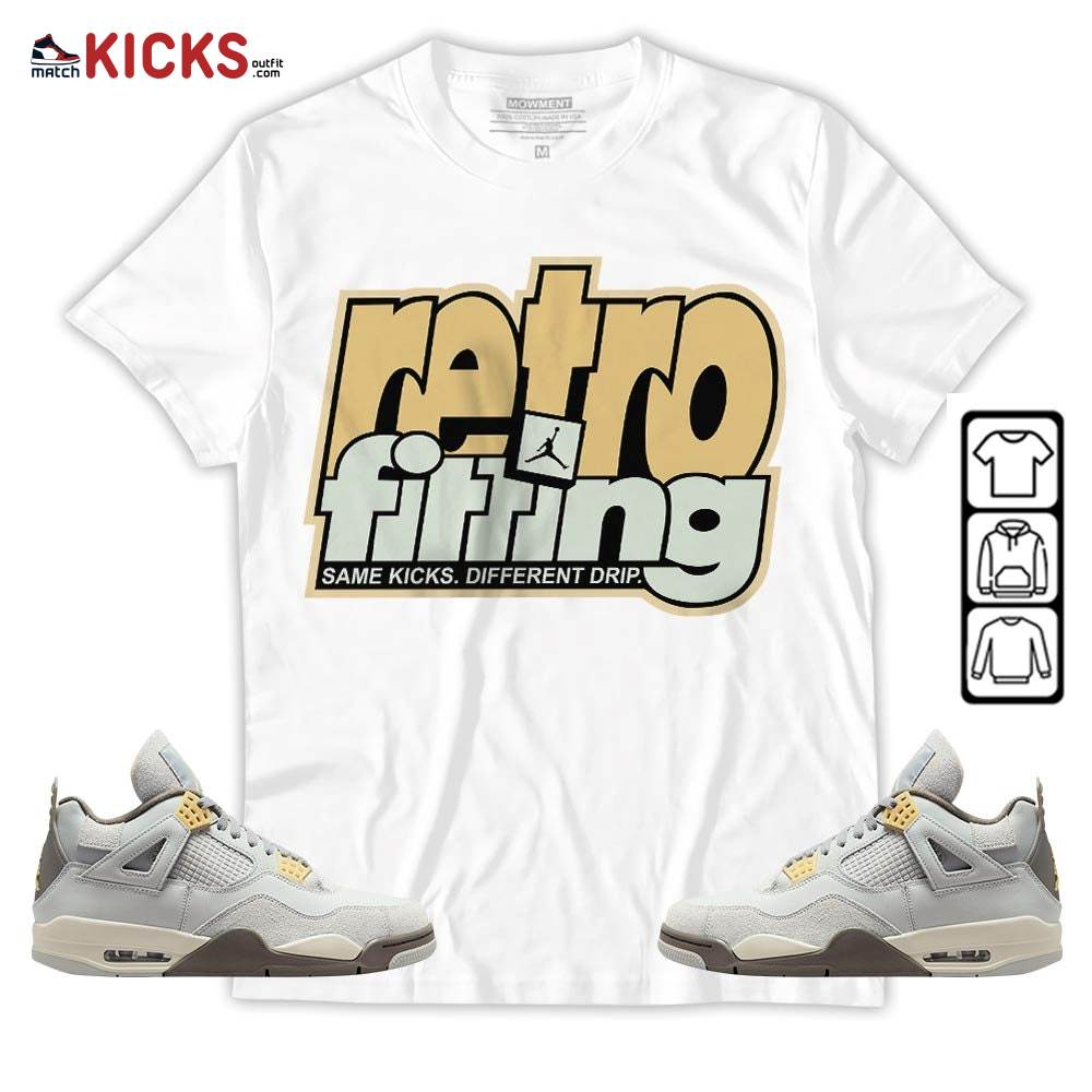 Retrofitting Got Em Sneaker Shirt Match Retro Craft 4s, Jordan 4 Craft Photon Dust MKO Sweatshirt
