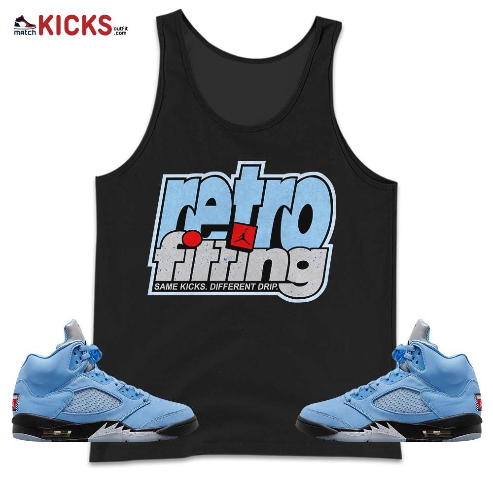 Retrofitting Got Em Sneaker Shirt Match Retro University Blue 5s, Jordan 5 University Blue MKO Tank Top