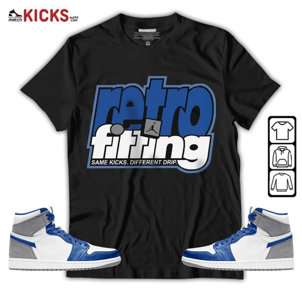 Retrofitting Got Em Sneaker Shirt Match True Blue 1s, Jordan 1 High OG True Blue MKO T-Shirt