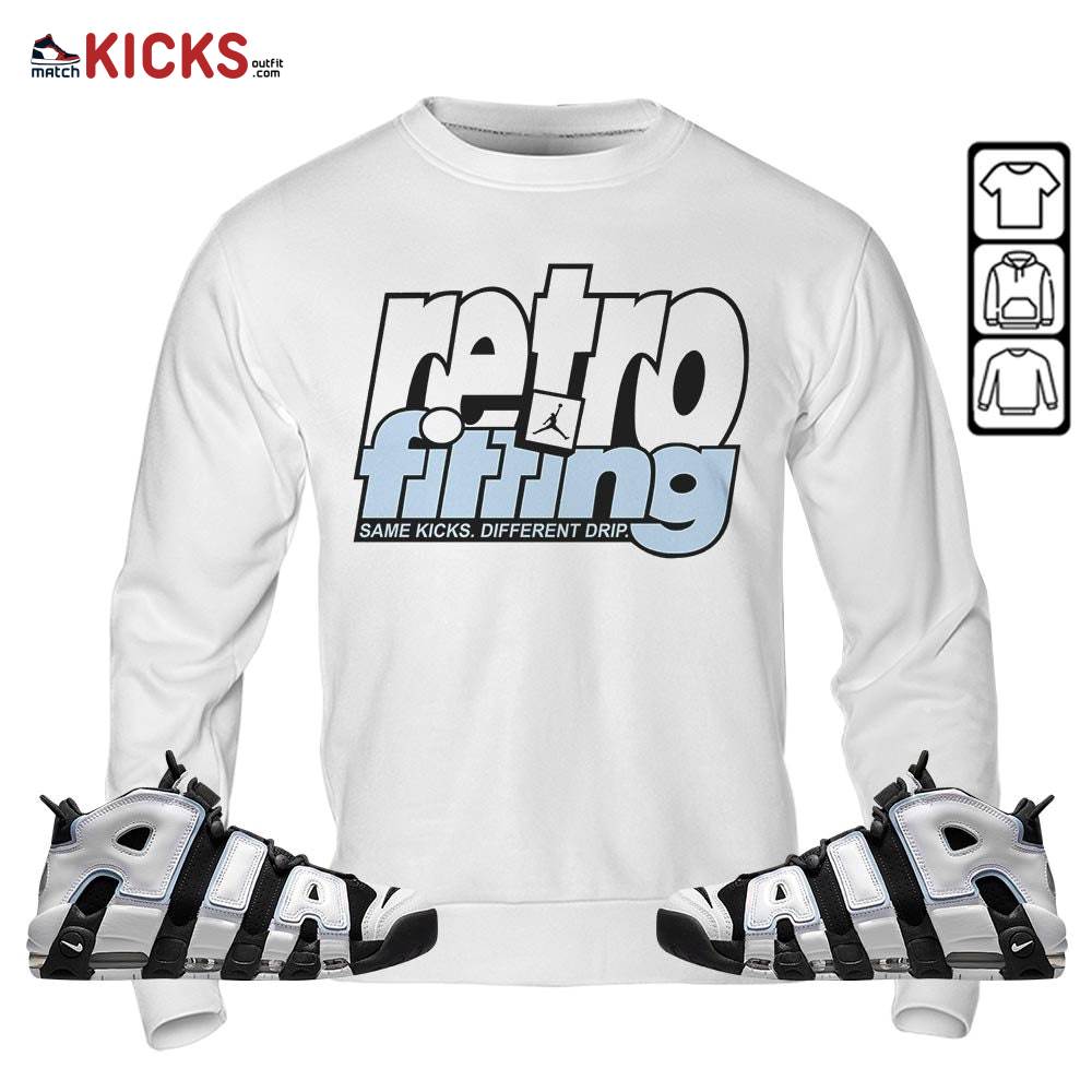 Retrofitting Got Em Sneaker Shirt Match Uptempo Cobalt Bliss, Air More Uptempo Cobalt Bliss MKO Hoodie