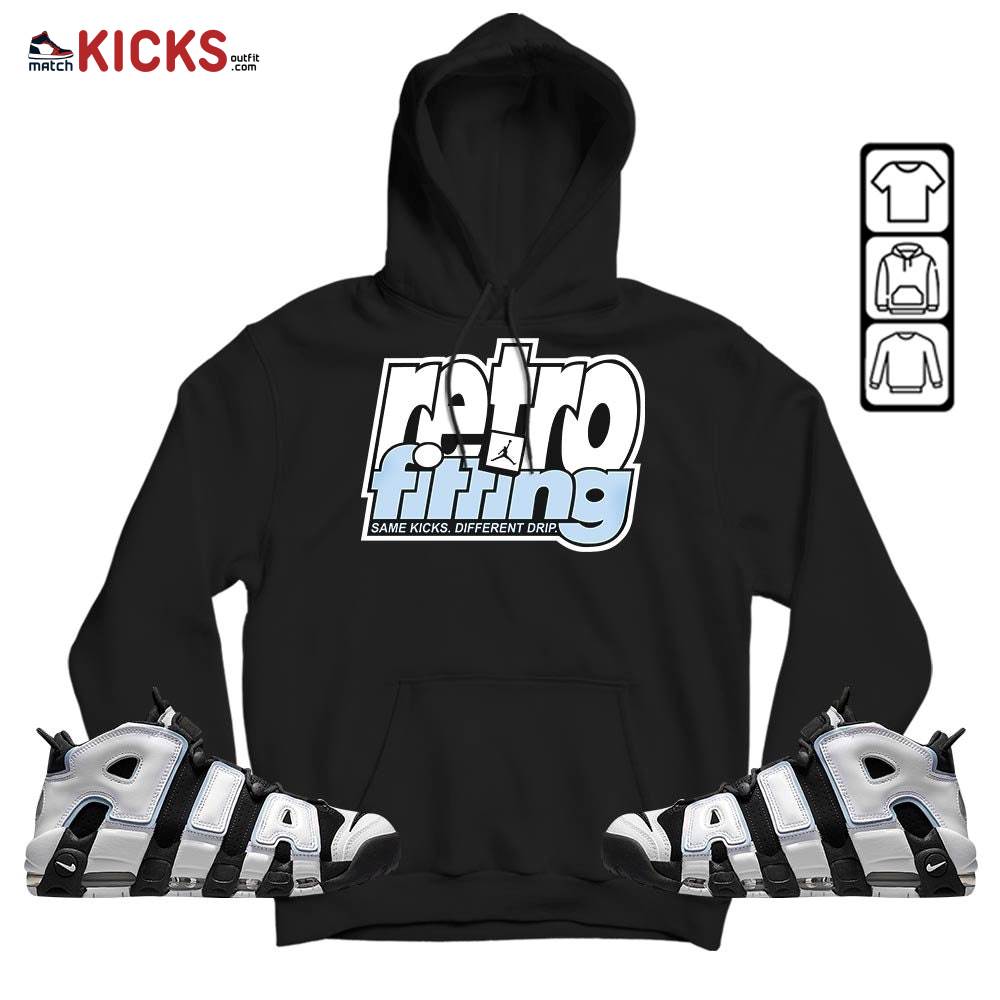 Retrofitting Got Em Sneaker Shirt Match Uptempo Cobalt Bliss, Air More Uptempo Cobalt Bliss MKO Hoodie