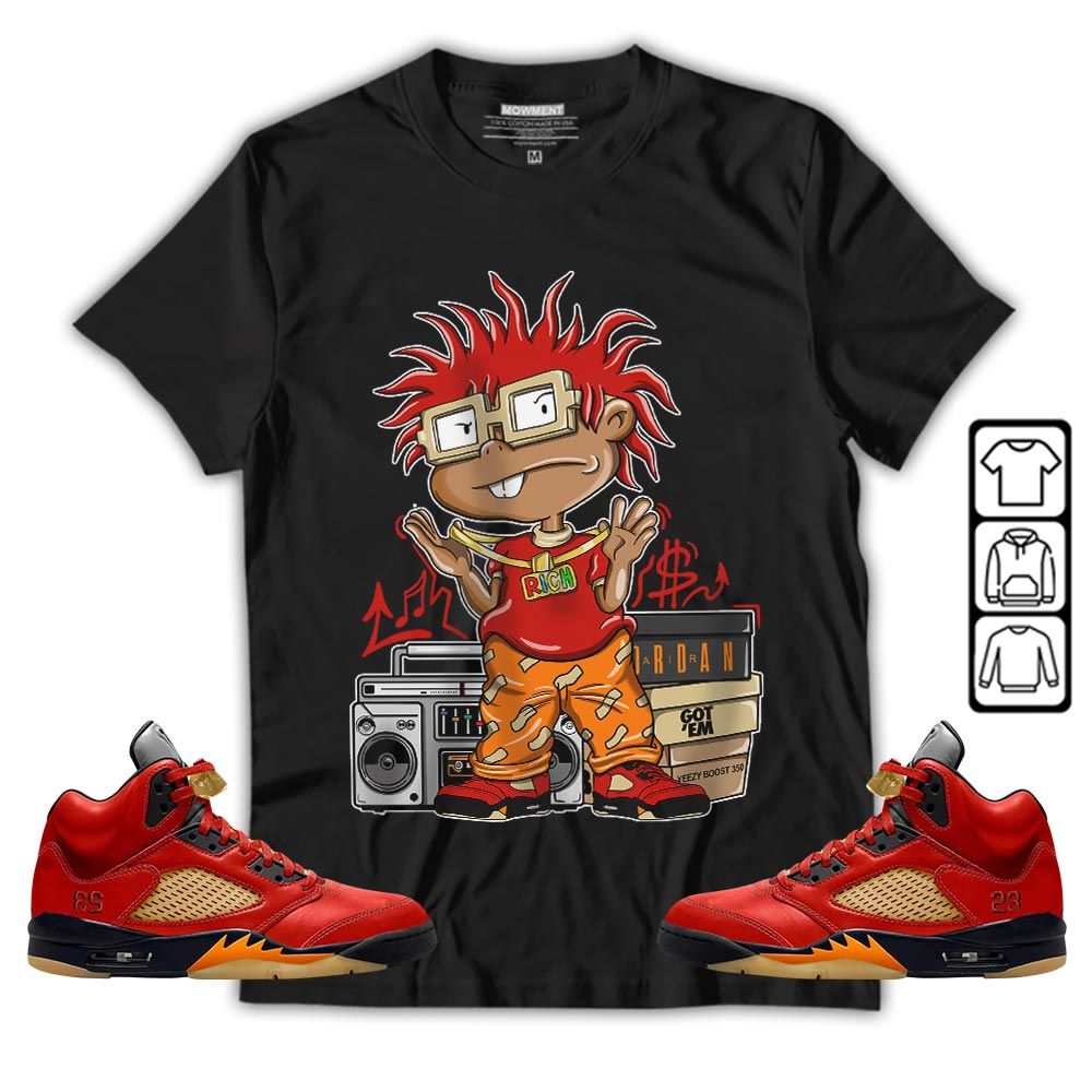 Rich Cartoon 90s Sneaker Shirt Match 5 Dunk On Mars, Jordan 5 Mars For Her MKO T-Shirt Rich Cartoon 90s Sneaker Shirt Match 5 Dunk On Mars, Jordan 5 Mars For Her MKO T-Shirt
