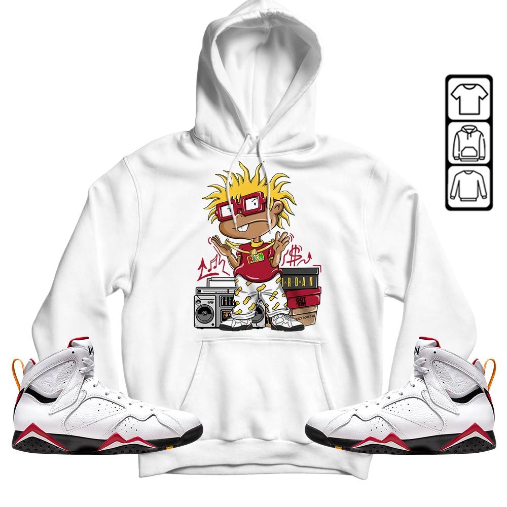 Rich Cartoon 90s Sneaker Shirt Match Cardinal 7s, Jordan 7 Retro Cardinal MKO T-Shirt