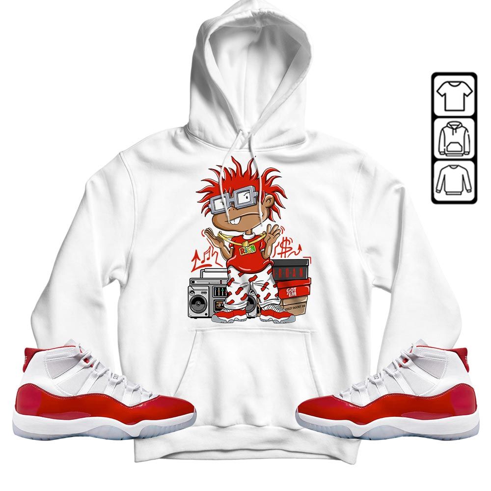 Rich Cartoon 90s Sneaker Shirt Match Cherry 11s, Jordan 11 Retro Cherry MKO T-Shirt