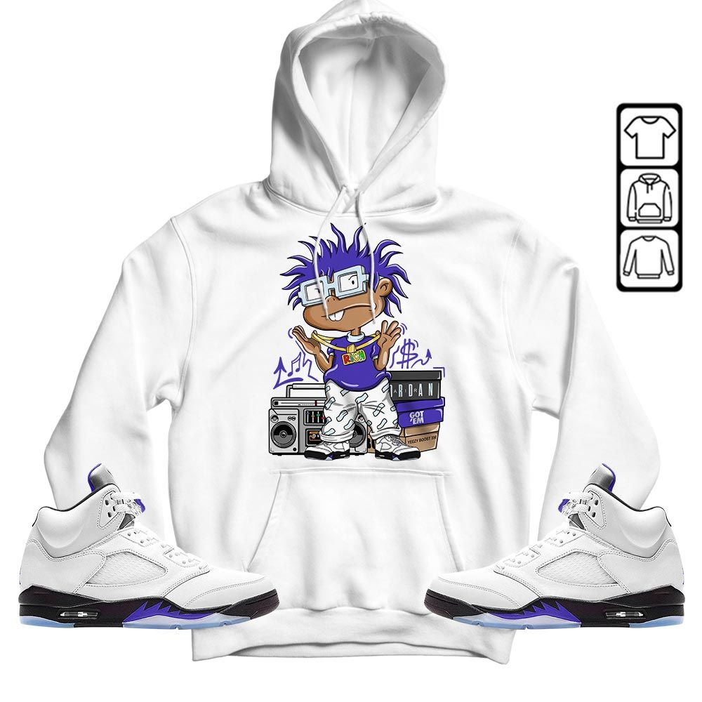 Rich Cartoon 90s Sneaker Shirt Match Concord 5s, Jordan 5 Retro Concord MKO T-Shirt