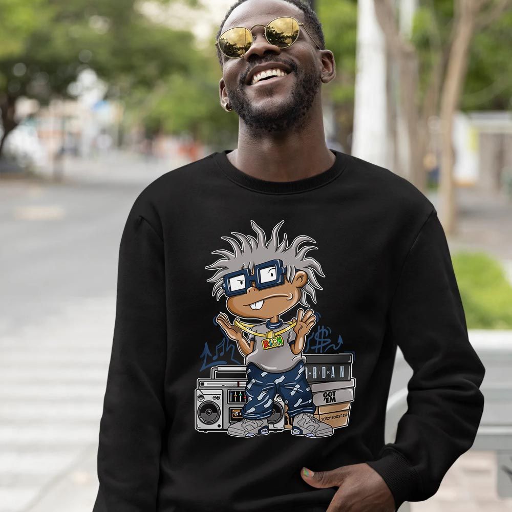 Rich Cartoon 90s Sneaker Shirt Match Georgetown 6s, Jordan 6 Retro Georgetown MKO T-Shirt Rich Cartoon 90s Sneaker Shirt Match Georgetown 6s, Jordan 6 Retro Georgetown MKO T-Shirt