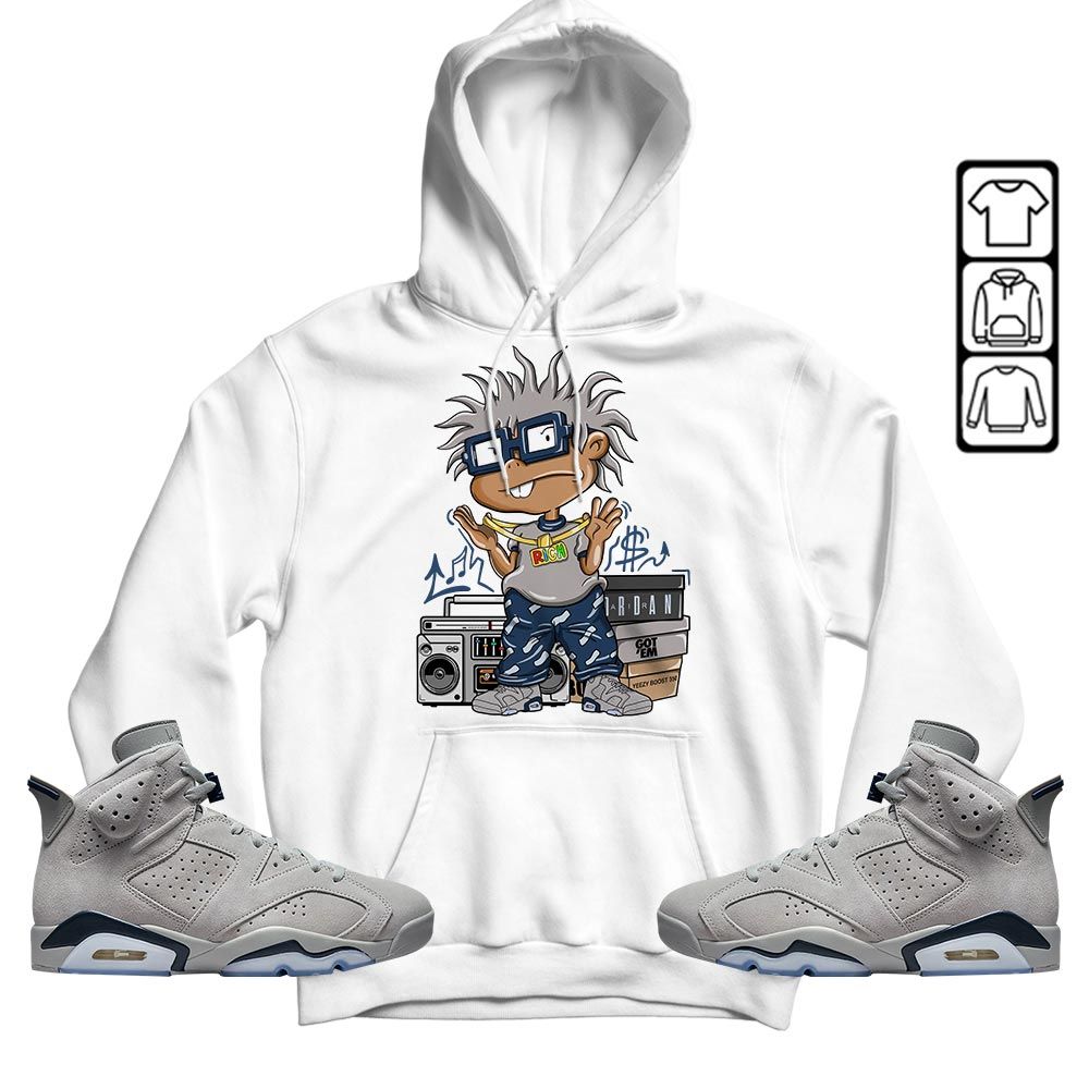 Rich Cartoon 90s Sneaker Shirt Match Georgetown 6s, Jordan 6 Retro Georgetown MKO T-Shirt Rich Cartoon 90s Sneaker Shirt Match Georgetown 6s, Jordan 6 Retro Georgetown MKO T-Shirt