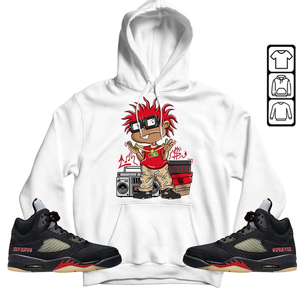 Rich Cartoon 90s Sneaker Shirt Match Gore-Tex 5s, Jordan 5 GORE-TEX Off Noir MKO T-Shirt