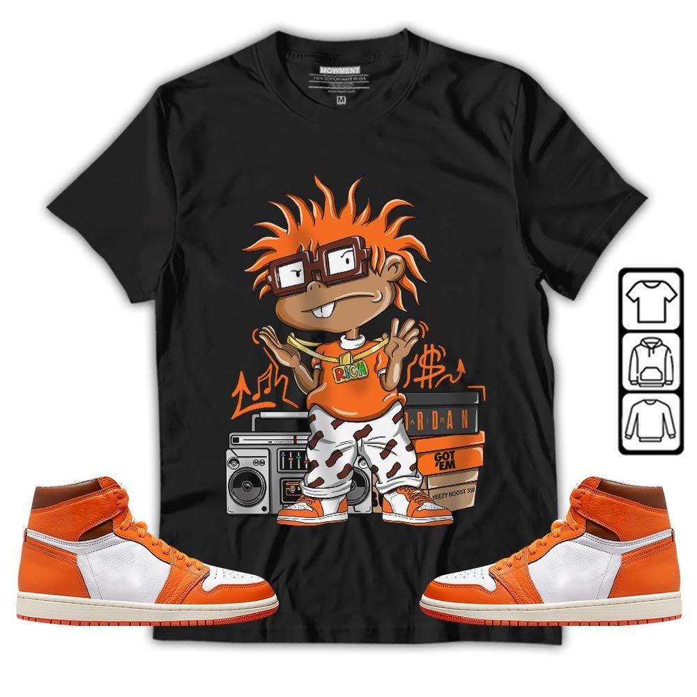 Rich Cartoon 90s Sneaker Shirt Match High OG Starfish 1s, Jordan 1 Retro High OG Starfish MKO T-Shirt