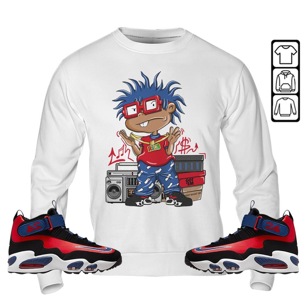 Rich Cartoon 90s Sneaker Shirt Match Max 1 Navy Red Black, Air Griffey Max 1 Black Red Navy Blue MKO T-Shirt Rich Cartoon 90s Sneaker Shirt Match Max 1 Navy Red Black, Air Griffey Max 1 Black Red Navy Blue MKO T-Shirt